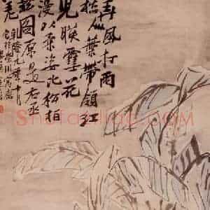 清代 李鳝《映雪》国画花鸟作品图片赏析