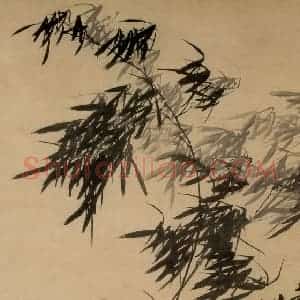 清代 李鳝《风竹图》国画花鸟作品图片赏析
