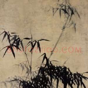 清代 李鳝《风竹》国画花鸟作品图片赏析