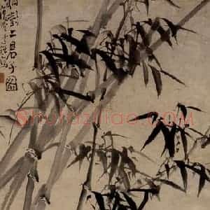 清代 李鳝《相对二君子》国画花鸟作品图片赏析