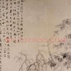 清代 华岩《陈仲子灌园图》国画人物作品图片赏析