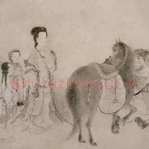 清代 华岩《昭君出塞图》国画人物作品图片赏析