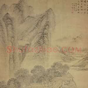 清代 华岩《秋香过岭图》国画山水作品图片赏析