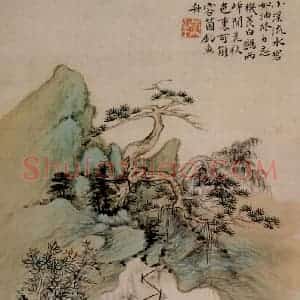 清代 华岩《山水册》国画山水作品图片赏析