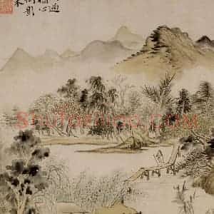 清代 华岩《山水册》国画山水作品图片赏析