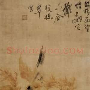 清代 华岩《花鸟三条》国画花鸟作品图片赏析