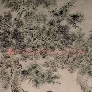 清代 华岩《颂荫三老图》国画人物作品图片赏析