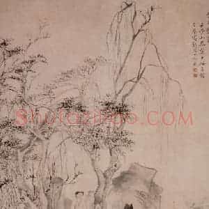 清代 华岩《金谷园图》国画综合作品图片赏析
