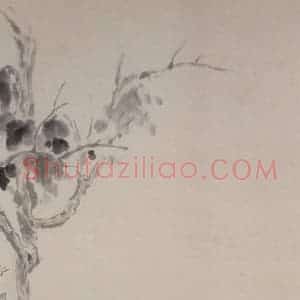 清代 华岩《秋枝双鹭图》国画花鸟作品图片赏析