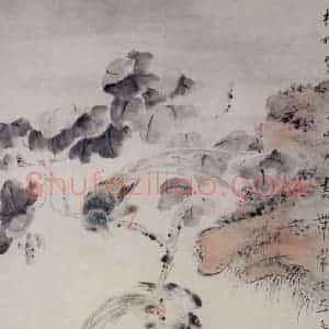 清代 华岩《梧桐绥带图》国画花鸟作品图片赏析