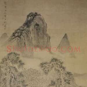 清代 华岩《林下论道图》国画花鸟作品图片赏析