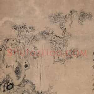 清代 华岩《双鹿图》国画综合作品图片赏析