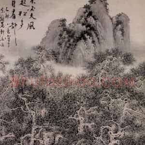 清代 华岩《万壑松风图》国画山水作品图片赏析
