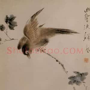 清代 华岩《花鸟图》国画花鸟作品图片赏析