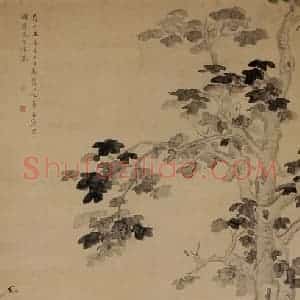 清代 华岩《桐阴论道图》国画综合作品图片赏析