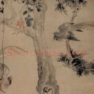 清代 华岩《翠雨和鸣图》国画花鸟作品图片赏析