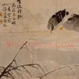 1749年 边寿民《芦雁册》国画花鸟写意作品图片赏析