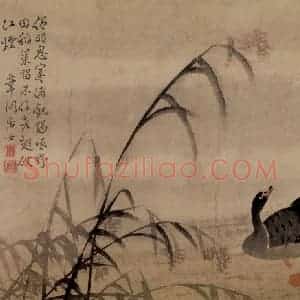 清代 边寿民《芦雁图册》国画花鸟写意作品图片赏析