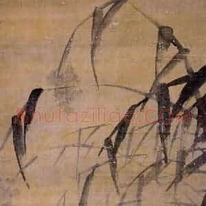 清代 边寿民《芦雁图条屏之一》国画花鸟写意作品图片赏析