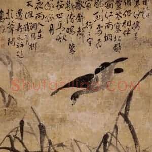 清代 边寿民《芦汀雁图》国画花鸟写意作品图片赏析