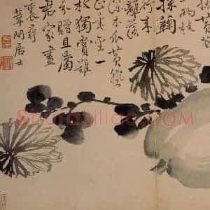 1735年 边寿民《花果册》国画花鸟写意作品图片赏析