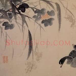 1739年 边寿民《芦雁花卉册》国画花鸟写意作品图片赏析