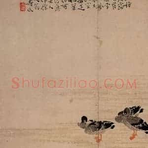 1748年 边寿民《芦雁图册》国画花鸟写意作品图片赏析