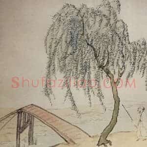 清代 罗聘《人物山水册》国画人物作品图片赏析