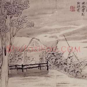 清代 罗聘《人物山水册》国画人物作品图片赏析