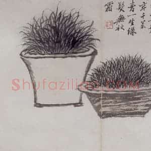 清代 罗聘《花卉册十二开》国画花鸟作品图片赏析