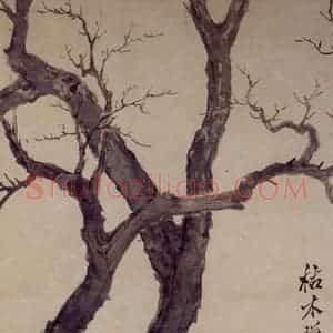 清代 罗聘《枯木禅师图》国画人物作品图片赏析