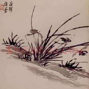 清代 罗聘《山水花卉册》国画花鸟作品图片赏析