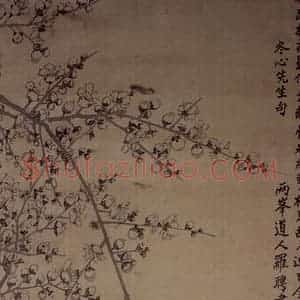 清代 罗聘《梅花图》国画花鸟作品图片赏析