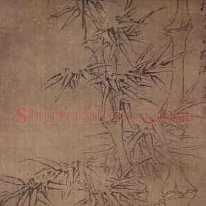 清代 罗聘《双钩竹图》国画花鸟作品图片赏析