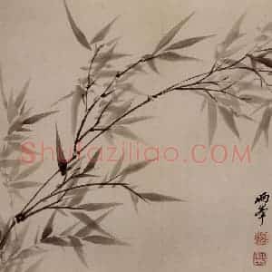 清代 罗聘《兰竹图册》国画花鸟作品图片赏析