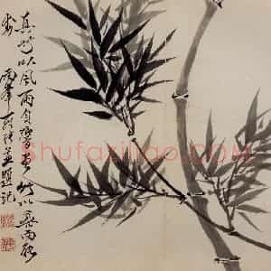 清代 罗聘《兰竹图册》国画花鸟作品图片赏析