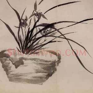 清代 罗聘《兰竹图册》国画花鸟作品图片赏析