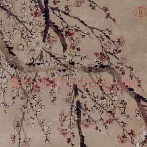 清代 罗聘《二色梅花图》国画花鸟作品图片赏析