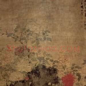 明代 陈淳《牡丹湖石图》国画花鸟作品图片赏析