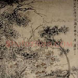 明代 陈淳《四季花卉屏》国画花鸟作品图片赏析
