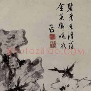 明代 陈淳《葵石图》国画花鸟作品图片赏析