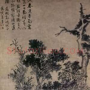 1530年 文征明《雨晴纪事图》国画山水写意作品图片赏析