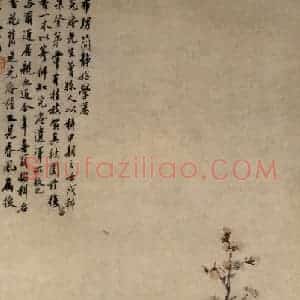 1502年 沈周《红杏图》国画花鸟写意作品图片赏析