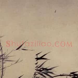唐寅《风竹图》国画花鸟写意作品图片赏析