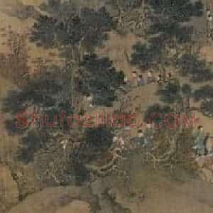 仇英《临肖照中兴瑞应图之一》国画综合写意作品图片赏析
