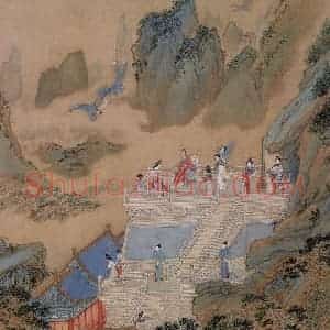 仇英《人物故事图》国画综合写意作品图片赏析