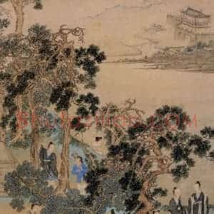 仇英《人物故事图》国画综合写意作品图片赏析