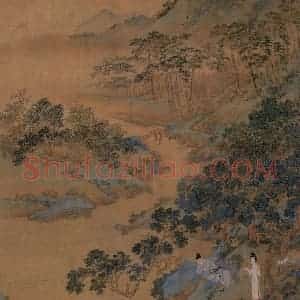 仇英《人物故事图》国画综合写意作品图片赏析