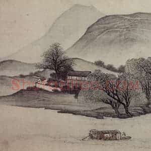 明末清初 樊圻《山水册》国画山水作品图片赏析