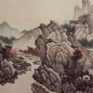 明末清初 樊圻《山水册》国画山水作品图片赏析